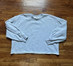 Left On Friday Sweatshirt Damen Größe S/M Rundhalsausschnitt Pullover grau Small Medium Crop - Bild 1 von 9