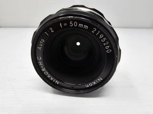 Nikon Nikkor-H C obiettivo fotocamera automatico 50mm 1:2 testato funzionante pulito - Foto 1 di 5