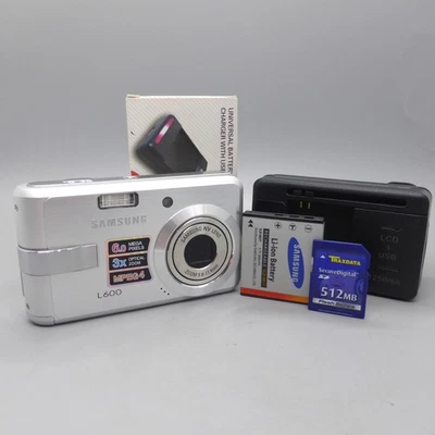 Samsung Digimax L600 6.0MP Compact Digital Camera Silver Tested - Image 1 of 4