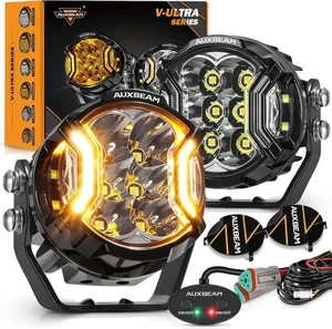 Auxbeam V-ULTRA Series 3 Inch 108W LED Side Shooter White Pod Lights Amber DRL - Picture 1 of 9