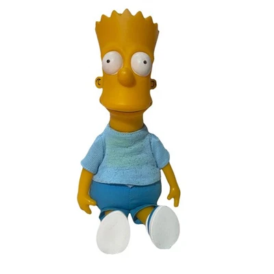 "Muñeca de peluche vintage 1990 Bart Simpson 11"" siglo XX mate Groening manchada" Foto 1 de 4