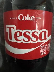 Share a Coke with Tessa 2025 Personalized Gift Coca~Cola Bottle 20oz - Picture 1 of 2