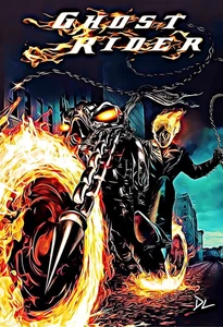 Ghost Rider "The Movie" Original Pop Art Print - 13 x 19 Poster - Picture 1 of 1