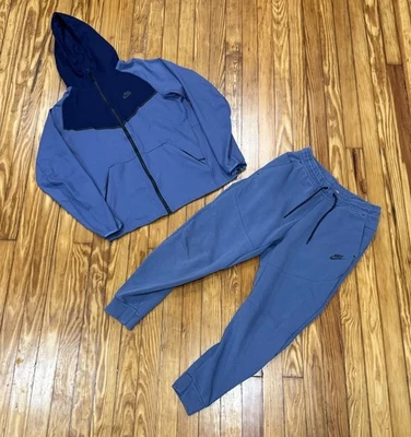Nike Sportswear Tech Fleece Navy Royal Blue Tracksuit Men’s Size Medium - Image 1 of 4
