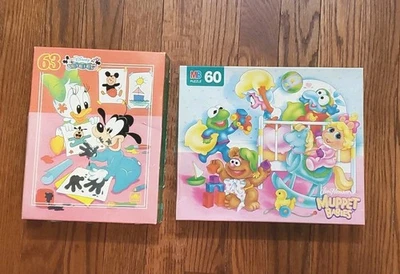 Rompecabezas Infantil Vintage Años 80’s Lote 2 Muppets Bebés Disney Bebés  Foto 1 de 4