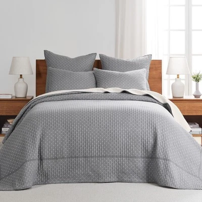 Cross Stitch Bedspread Set - Levtex Home - Image 1 of 4