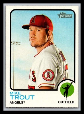 2022 Topps Heritage #100 Mike Trout - Image 1 of 2