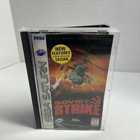 Sega Saturn SOVIET STRIKE Game w/ Game Manual *Tested-Works*