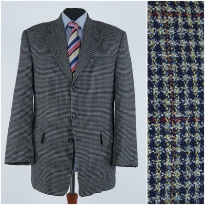 Mens Vintage Sport Coat 44R US Size GARDEUR Multi Color Check Wool Blazer Jacket - Image 1 of 4