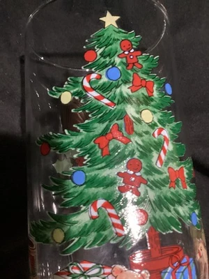 Juego de 3 vasos de bebidas vintage años 90 Luminarc Noel árbol de Navidad vacaciones Foto 1 de 4