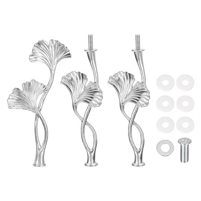 1 Set 3-Tier Cupcake Stand Hardware Fittings for Cake Stand Blossom Silver - Image 1 of 4