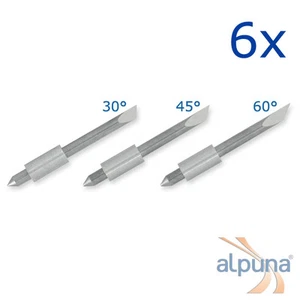 6 Plottermesser für Graphtec 1,5mm - 30° ALPUNA Qualitätsmesser - Bild 1 von 1
