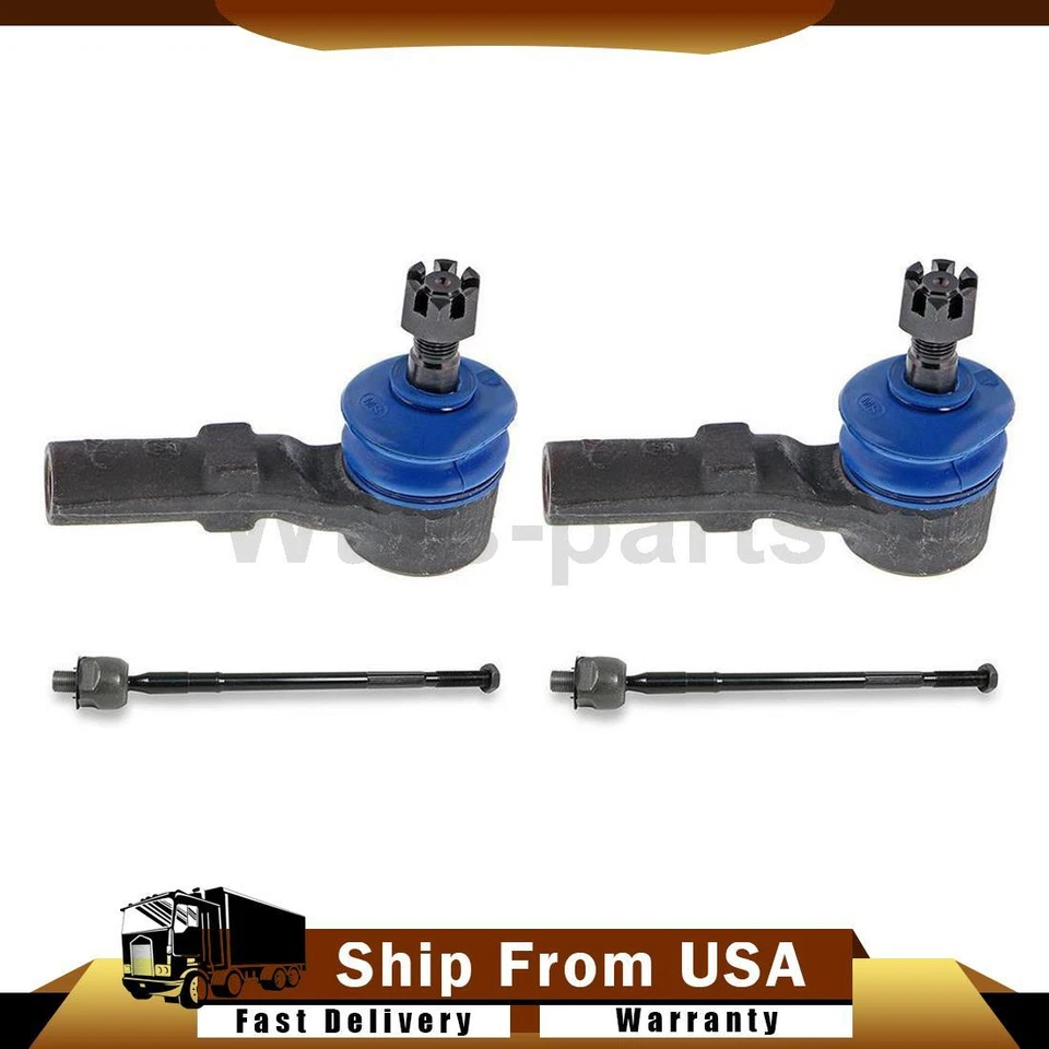 Mevotech Tie Rod Ends Front Inner Outer 4x For 2000 2001 Mazda MPV 2.5L Foto 1 de 4