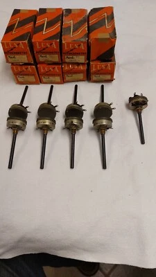 8 Potentiometer 500KOhm log + 1 x 1MOhm 1 Pol Wechselschalter OVP LESA Italien - Bild 1 von 4