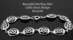 Ein wunderschönes 925 Sterling Silber Armband mit keltischem Knoten - Bild 1 von 5