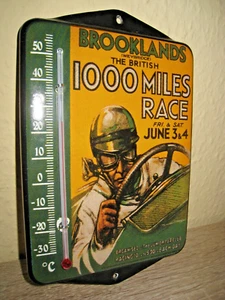 Emaille Schild mit Thermometer, British Racing, 1A Zustand, 19x12cm, selten - Bild 1 von 5