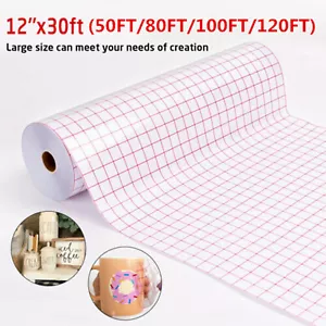 HTVRONT Vinyl Transfer Tape Roll - Craft Application Paper for Cricut with Grid - Picture 1 of 51