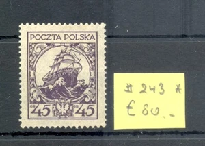 POLAND-POLEN 1925-- MI# 243 --CV € 80-- * MH --VF  - Picture 1 of 1