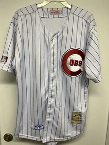100% Authentic Ernie Banks Mitchell & Ness 1969 Chicago Cubs Jersey Size 50 - Picture 1 of 10