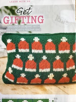 SANTAS HAT MOTIF FESTIVE BAG KNITTING PATTERN (please See Note’s) - Image 1 of 4
