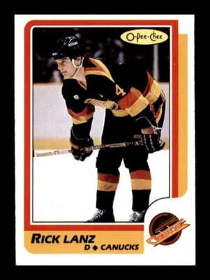 1986-87 O-Pee-Chee Hockey Rick Lanz #179 Vancouver Canucks NM Near Mint - Image 1 of 2