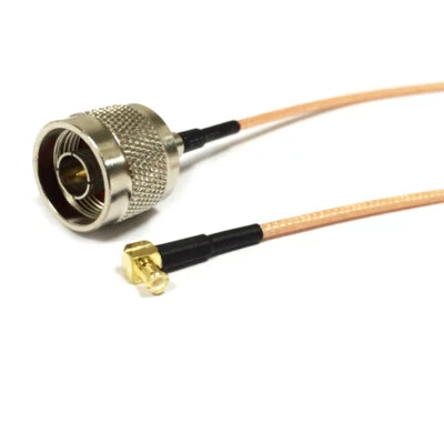 RF Jumper cable N male to MCX male right angle RG316 adapter 15cm for wireless  - Image 1 of 3
