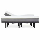 Pemberly Row 76&quot; King Split Mattress and Model 2 Bed Base in White