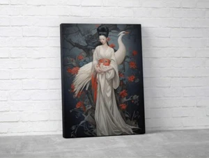 Chinese Woman Asian Bird Art 90*120cm Canvas Unframed Print Australian Wall Art - Bild 1 von 2