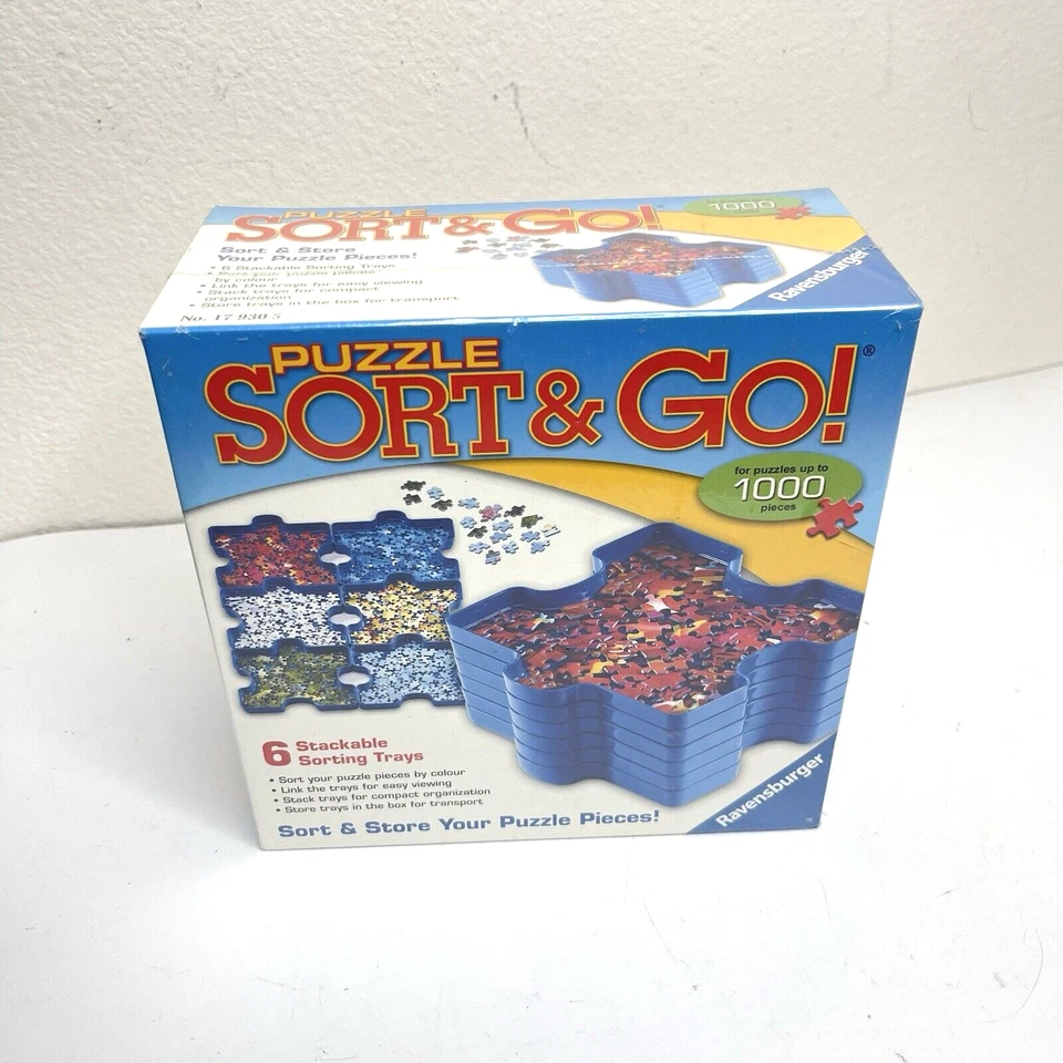 Ravensburger Sort & Go Jigsaw Puzzle - 6 Stackable Sorting Trays Cond
