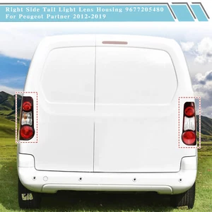 Left+Right Side Tail Light Lens Housing For Peugeot Partner 2012-2019 - Picture 1 of 10
