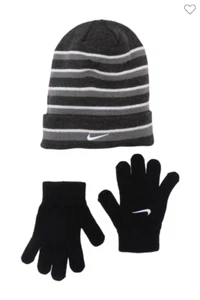 Nike Heather Stripe Beanie & Glove Set (Boys) NWT - Picture 1 of 1