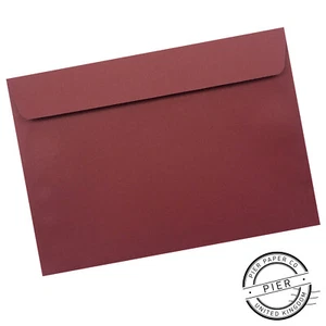 Bordeaux Red C5 PEEL & SEAL 100gsm Envelopes 162 x 229mm by Pier Paper Co.
