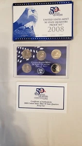 2008 United States Mint 50 State Quarters Proof Set - MIB, NRFB - Picture 1 of 6
