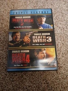 "DEATH WISH TRIPLE-PACK" 3-Disc DVD Set (2007, MGM) starring Charles Bronson - Picture 1 of 5