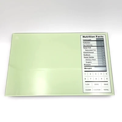 Escala de fatos nutricionais Greater Goods 0441 – Escala de vidro para contagem de calorias (verde) - Imagem 1 de 4