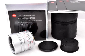 Leica Summilux-M 50mm F1.4 ASPH. 6-bit Silver #11892 with Original Box Near Mint - Picture 1 of 18