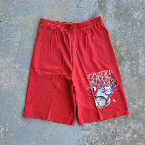 Vintage 1993 90s USA Line Up Philadelphia Phillies MLB Baseball Red Shorts USA L Cover