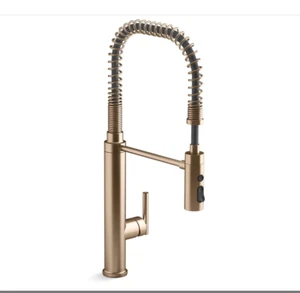 KOHLER 24982-BV Puristische SEMI-PRO Küchenarmatur Gewerbe Lebendig Gebürstet Bronze - Bild 1 von 19