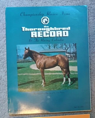 RARO 14 de abril 1973 Thoroughbred Record revista Secretariat 1972 Caballo del año Foto 1 de 4