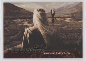 2003 Topps The Lord of Rings Two Towers Update Saruman 's Evil Scheme #129 0f3j