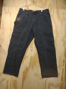 Wrangler Pants Mens 38x30 Black Riggs Carpenter Workwear Ripstop Durable 773 - Picture 1 of 10