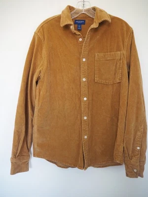 Arizona Pana Marrón Dorado Claro Manga Larga Botón Delantero Avanzado Flex Talla S Foto 1 de 4