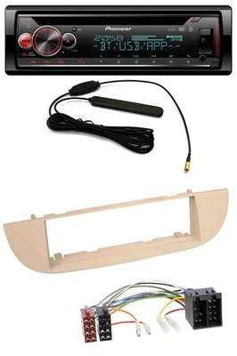 Pioneer USB DAB MP3 Bluetooth CD Autoradio für Fiat 500 ab 2007 perlgrau beige - Bild 1 von 4