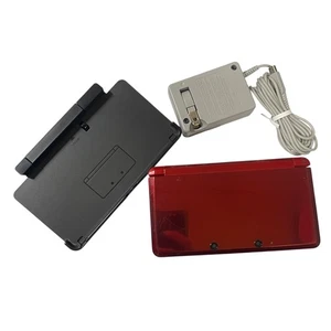 Nintendo 3DS Konsole Flare Rot Japan Ladeständer - Bild 1 von 9