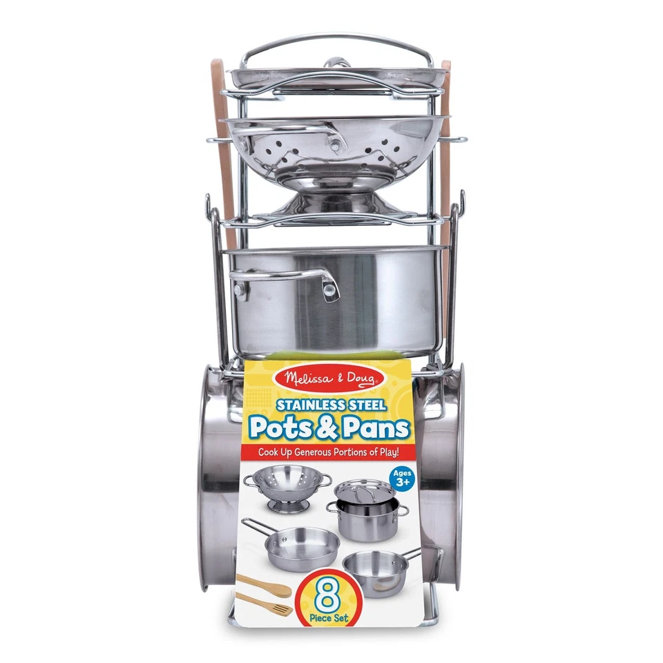 Edelstahl Töpfe Und Pfannen Spielset 14265 (Melissa & Doug) - Bild 1 von 4
