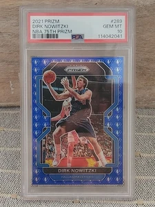 2021 Panini Prizm Dirk Nowitzki NBA 75th Prizm #289 Mavericks PSA 10 - Picture 1 of 2