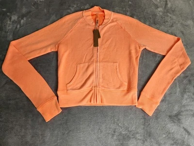 Новый редкий Skims света французский махровый сморщенный молнии неоновый оранжевый XS укороченный новый с Ярлыками  - Изображение 1 из 4