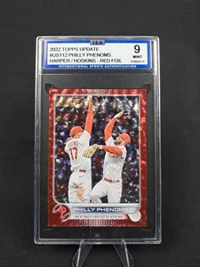 2022 Topps Update #US112 Bryce Harper Rhys Hoskins Philly Phenoms Red Foil ISA 9 - Bild 1 von 3