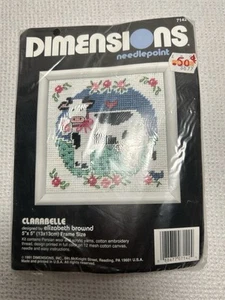 Vintage 1991 Dimensions Needlepoint Kit Clarabelle Cow Elizabeth Brownd Designer - Picture 1 of 3