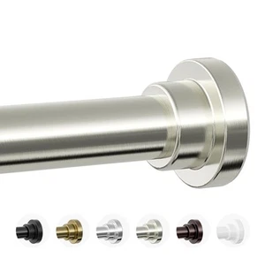 Shower Curtain Rod, 1" Diameter Heavy Duty Tension Shower Rod, Non Slip Adjus... - Picture 1 of 7